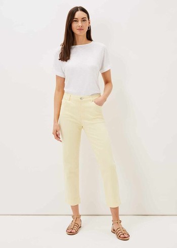 Phase Eight Ramona Straight Leg Jeans Lemon Australia | WV1256098